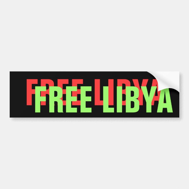 FREE LIBYA AUTOAUFKLEBER (Vorne)