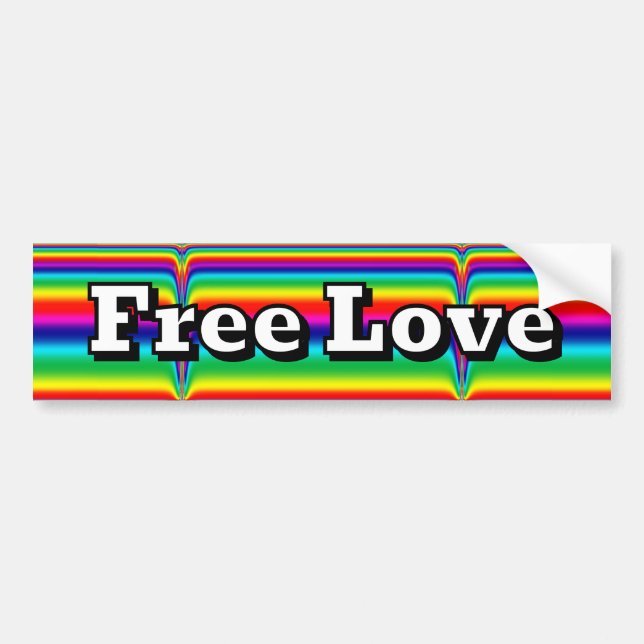 Free Love Autoaufkleber (Vorne)