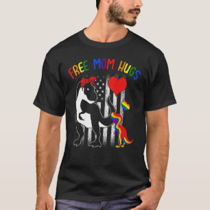 Free Mama Hugs Lgbt Rex Rainbow Transgender Pride T-Shirt