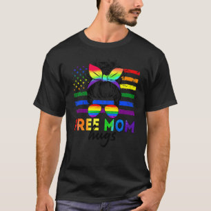 Free Mama Hugs Messy Bun Sonnenbrillen Say Liebe L T-Shirt