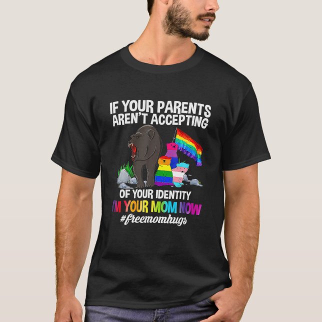 Free Mama Hugs Proud Mama Bear LGBT Gay Pride LGBT T-Shirt (Vorderseite)