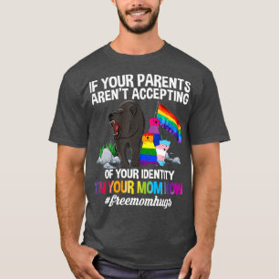 Free Mama Hugs Proud Mama Bear LGBT Gay Pride T-Shirt