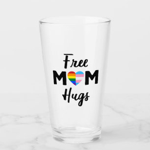Free Mom Hugs II - Regenbogen Gay Trans Pride Glas