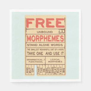 Free Morphemes Funny Grammar English Phonics Serviette