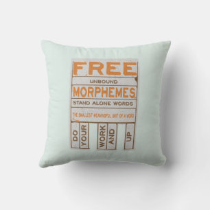 Free Morphemes witzige strukturierte Alphabetisier Kissen