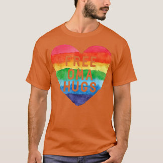 Free Oma Hugs LGBT Flag  T-Shirt