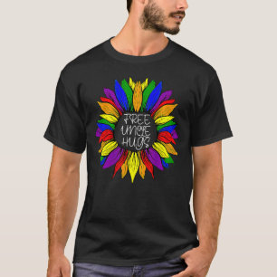 Free Onkel Hugs Lgbt Rainbow Daisy Blume Gay Prid T-Shirt