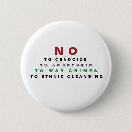 FREE PALÄSTINA NO to GENOCIDE APARTHEID KRIEGSVERB Button