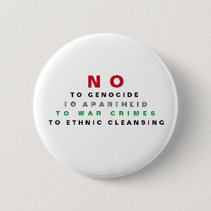 FREE PALÄSTINA NO to GENOCIDE APARTHEID KRIEGSVERB Button