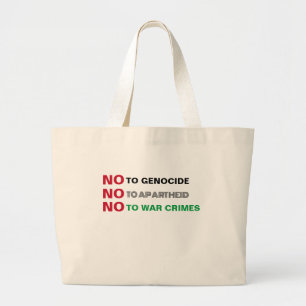 FREE PALÄSTINA NO to GENOCIDE APARTHEID KRIEGSVERB Jumbo Stoffbeutel