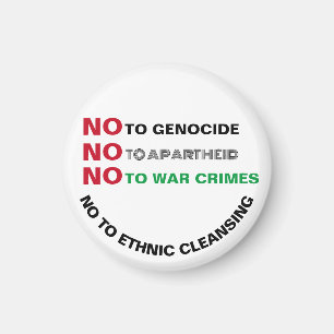 FREE PALÄSTINA NO to GENOCIDE APARTHEID KRIEGSVERB Magnet