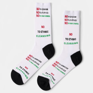 FREE PALÄSTINA NO to GENOCIDE APARTHEID KRIEGSVERB Socken
