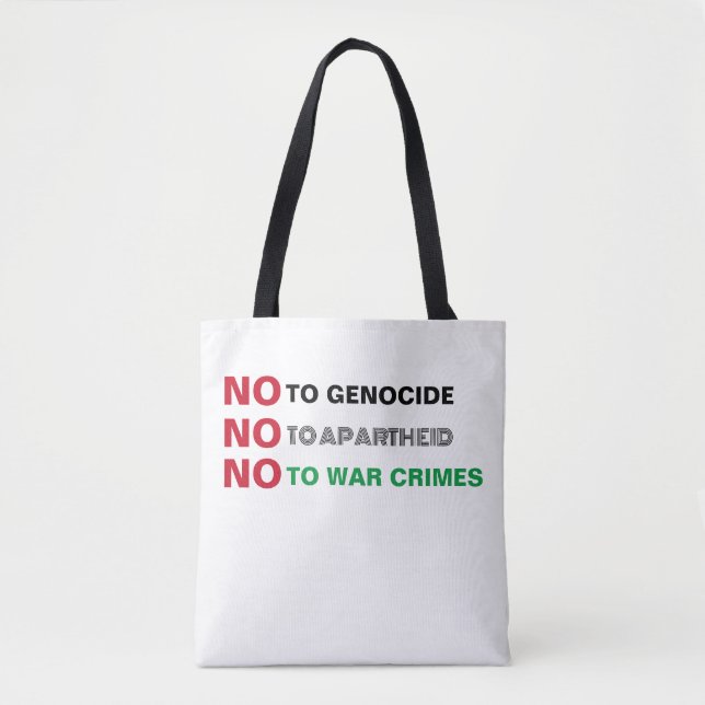 FREE PALÄSTINA NO to GENOCIDE APARTHEID KRIEGSVERB Tasche (Vorderseite)