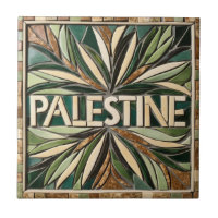 FREE PALÄSTINE Oliven Zweige Mosaik Keramik Fliese