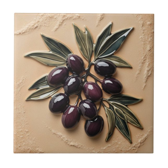 FREE PALÄSTINE Oliven Zweige Mosaik Keramik Fliese (Vorderseite)