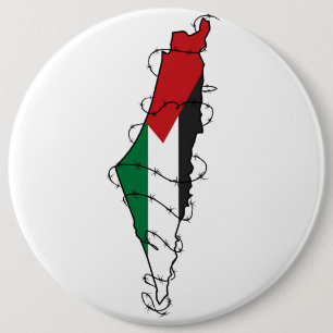 Free Palestine Barbed Wire Map Palästinensische Fr Button