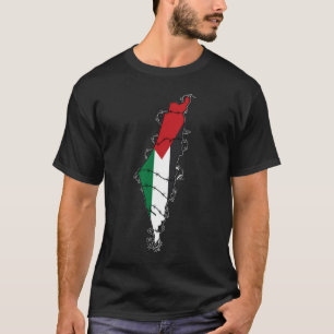 Free Palestine Barbed Wire Map Palästinensische Fr T-Shirt