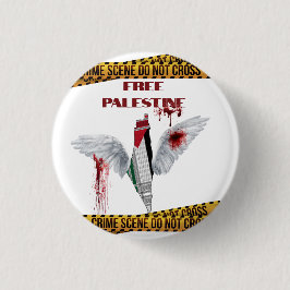 Free Palestine Button - Palestine Genocide Button