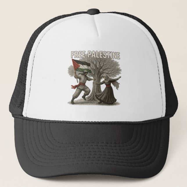 Free Palestine Cap – Symbol of Strength Truckerkappe (Vorderseite)