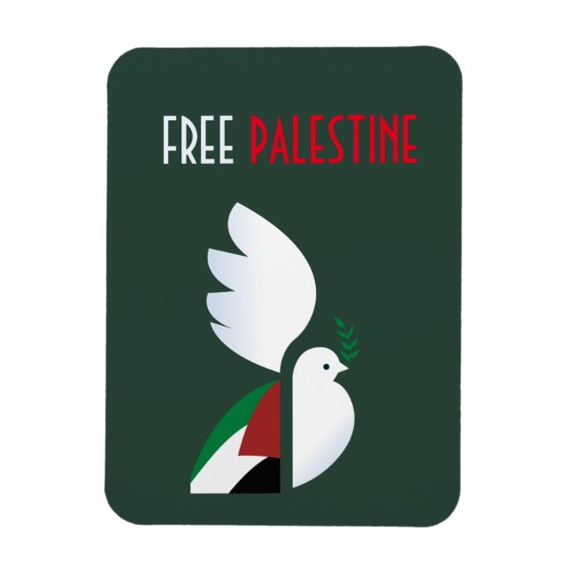 Free Palestine Magnet - Politisches Bewusstsein (Vertikal)
