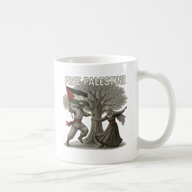 Free Palestine Mug – Roots of Resistance (Droite)