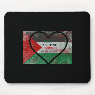 Free Palestine Now-Aufkleber Mousepad