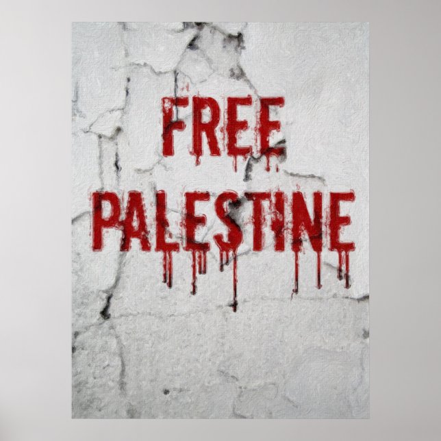 Free Palestine - Poster peint (Devant)