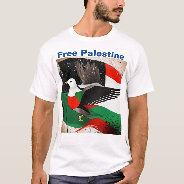 Free Palestine Slogan T - Shirt (Vorderseite)