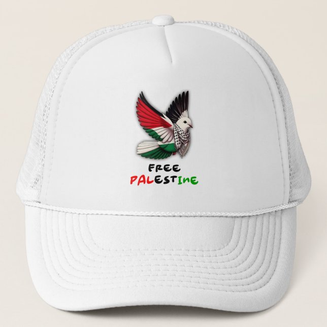 Free Palestine Trucker Hat Truckerkappe (Vorderseite)
