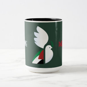 Free Palestine Two-Tone-Coffee Tasse - Pro-Palästi