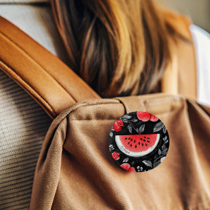 Free Palestine Watermelon Button