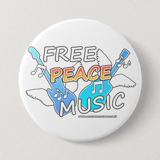 Free Peace Music Button (Vorderseite)