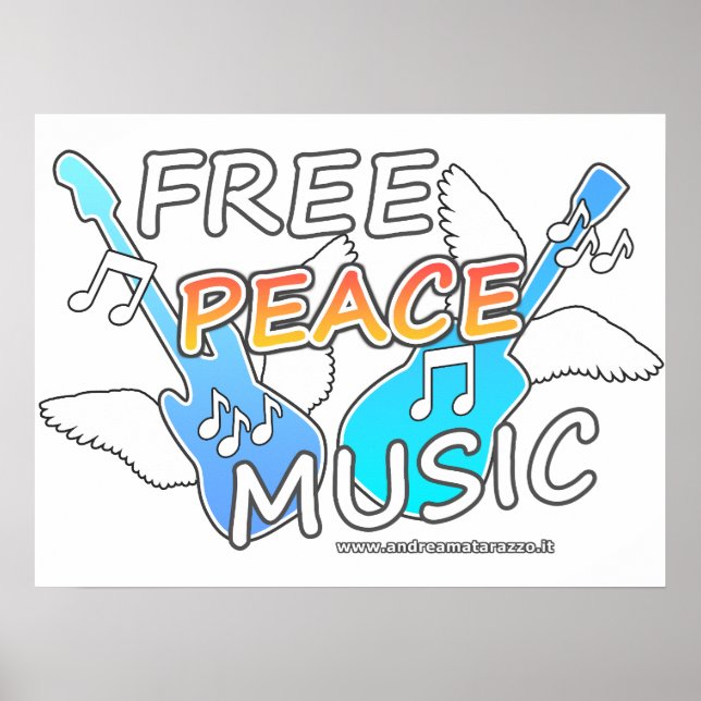 Free Peace Music Poster (Vorne)