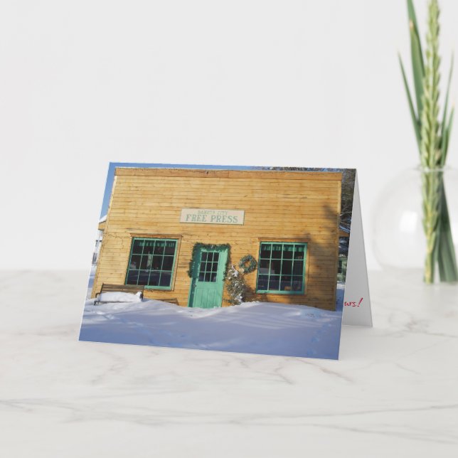 "Free Press" Weihnachtskarte Karte (Vorderseite)