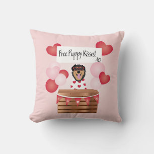 Free Puppy Kisses Valentine Dog Kissen