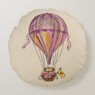 Free Ride Hotair-Ballon Rundes Kissen