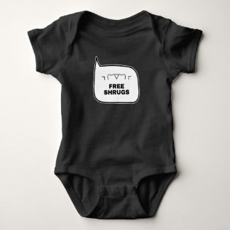 FREE SHRUGS Funny Kaomoji japanische Emoticons Baby Strampler