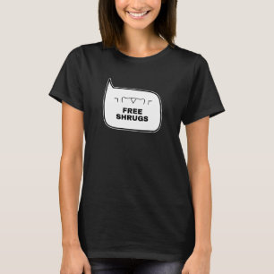 FREE SHRUGS Funny Kaomoji japanische Emoticons T-Shirt