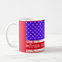 FREE SPEECH ARMY Not leidende amerikanische Flagge Kaffeetasse