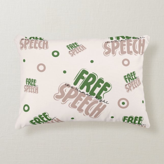 Free Speech Is a Human Right Dekokissen (Vorderseite)