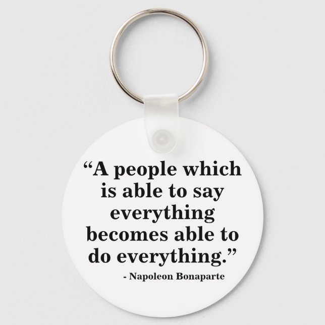 Free Speech Keyring - Zitat 32 Schlüsselanhänger (Vorderseite)