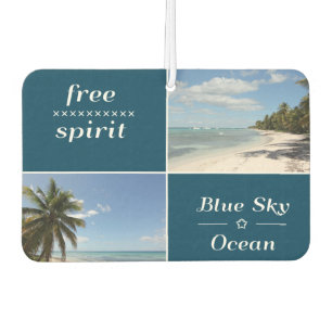 Free Spirit - Blue Sky and Ocean Caribbean Collage Autolufterfrischer