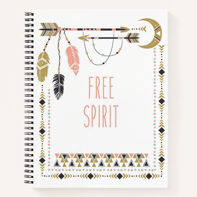Free Spirit-Boho Notizbuch (Vorderseite)
