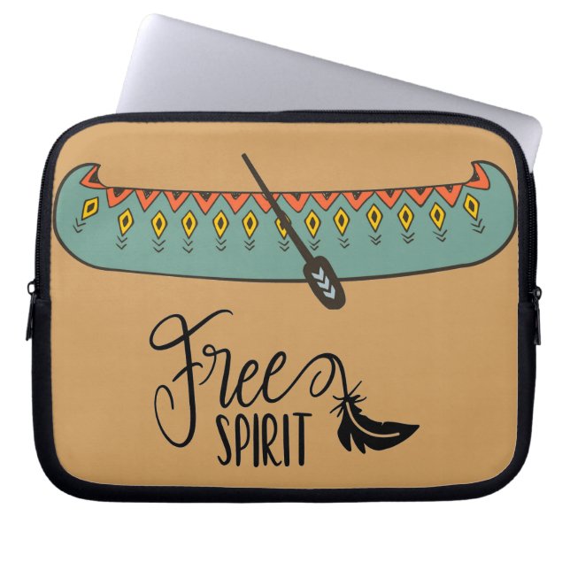 Free Spirit Canoe Laptopschutzhülle (Vorderseite)