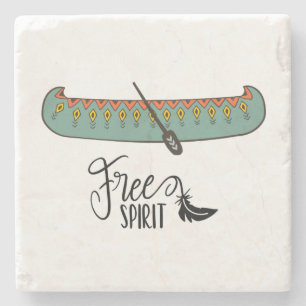 Free Spirit Canoe Steinuntersetzer
