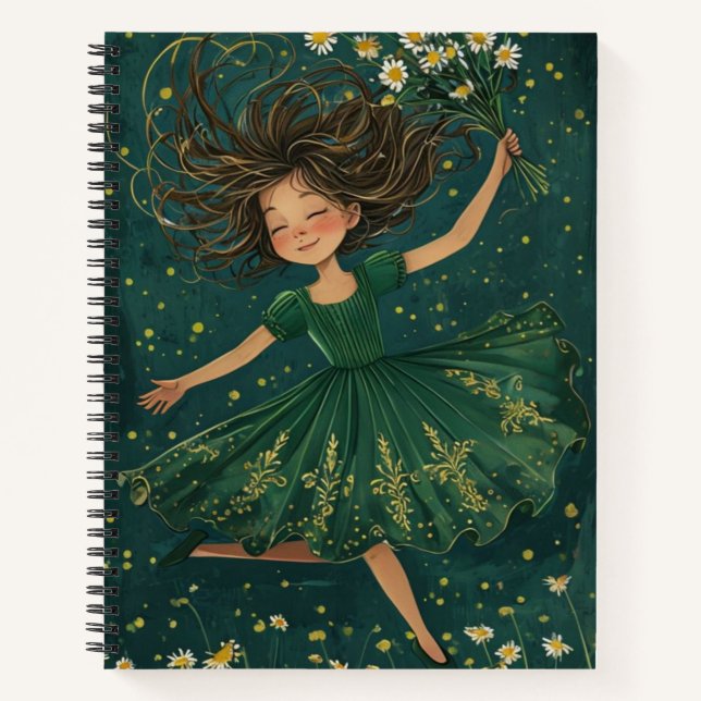 Free Spirit Girl Spiral Notebook Notizbuch (Vorderseite)