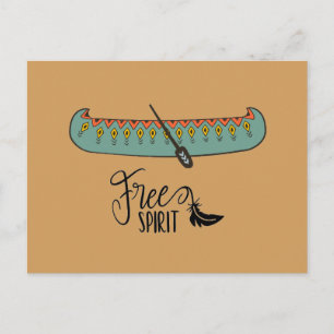 Free Spirit Kanu Postkarte
