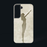 Free Spirit Leap Phone Case Samsung Galaxy Hülle<br><div class="desc">Eine Figur springt in Freiheit und Fluss und ruft ein Gefühl der Befreiung und fröhlichen Selbstdarstellung mit einem erdigen minimalen Stil hervor.</div>