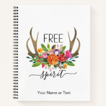 Free Spirit Modern Boho Chic Blume Rose Antler