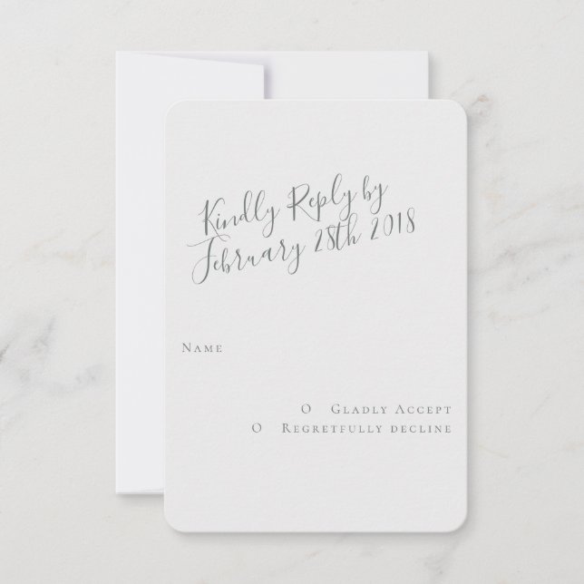 Free Spirit Modern RSVP Card Karte (Vorderseite)